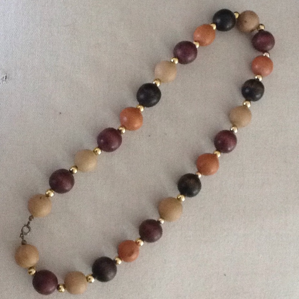 Chunky wooden necklace
